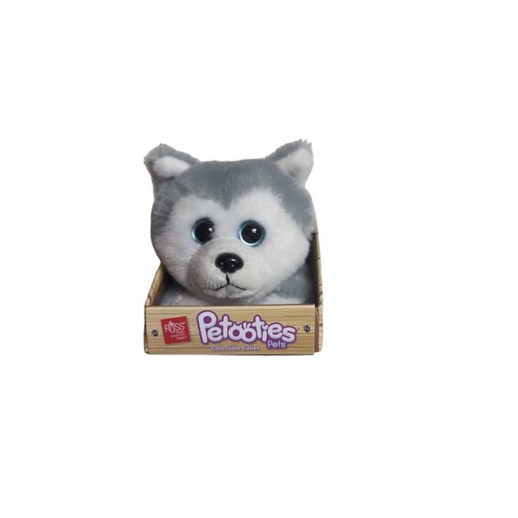 New Russ Petooties Pets 4" Husky Dog Beanie Bag Plush Collectible Cuties - Picture 1 of 4